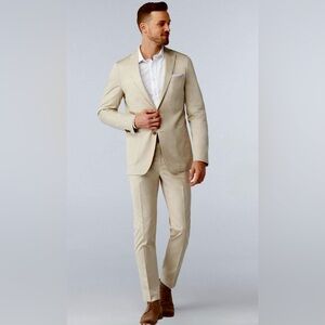 Brooks Brothers Stretch Tan Suit 42R Jacket 34x31 Pants Classic Business